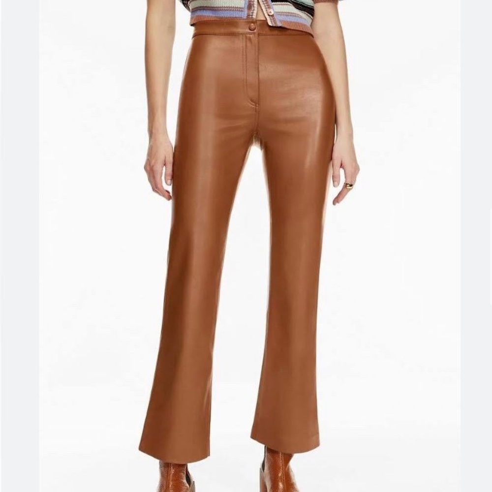 Aritzia Wilfred Cabaret Pants in Cognac